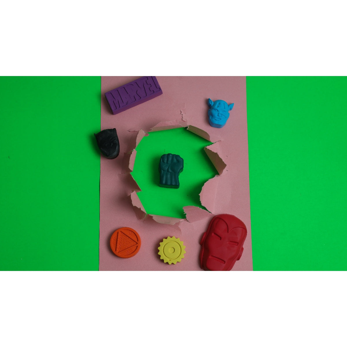 Super Hero Crayons Set Of 6