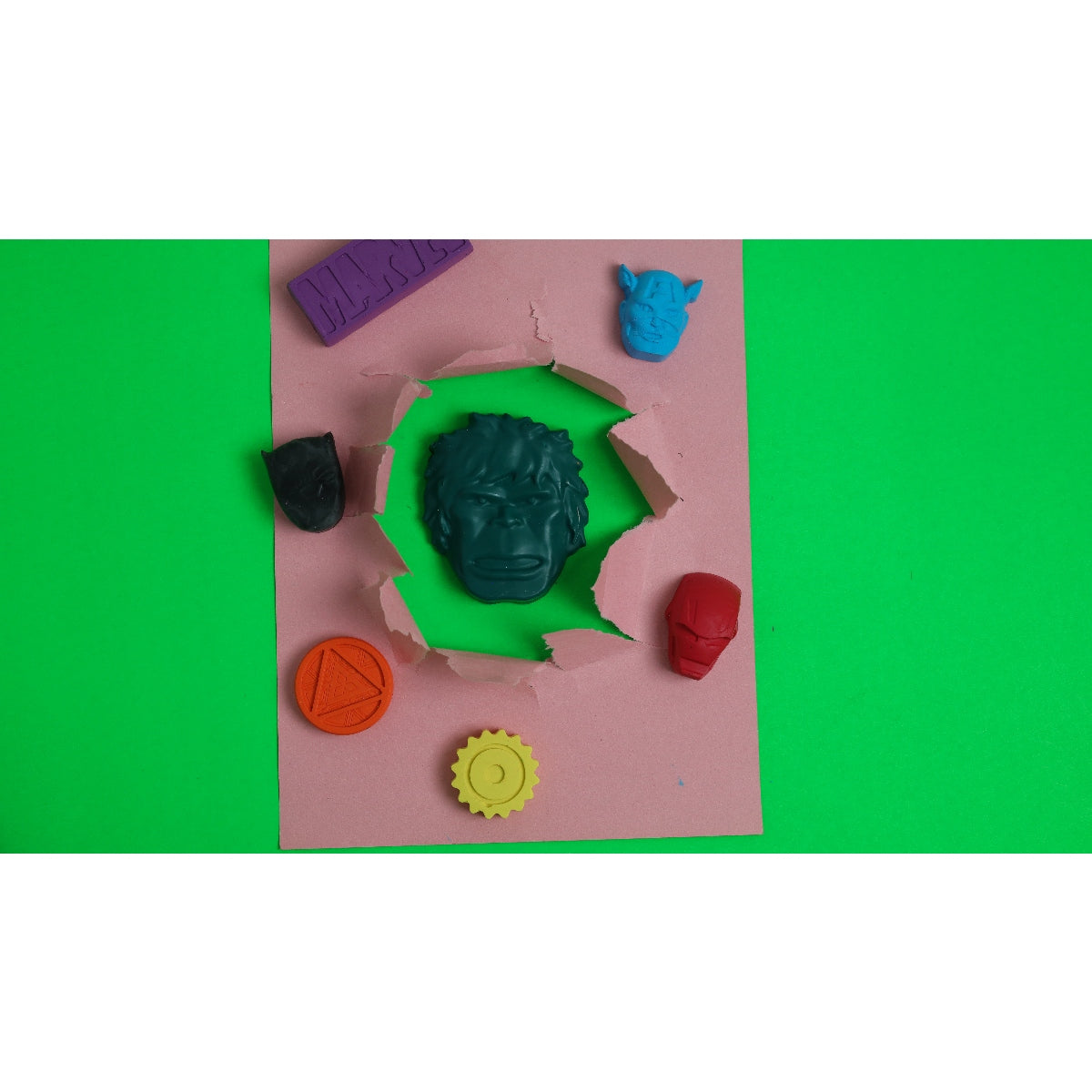 Super Hero Crayons Set Of 6