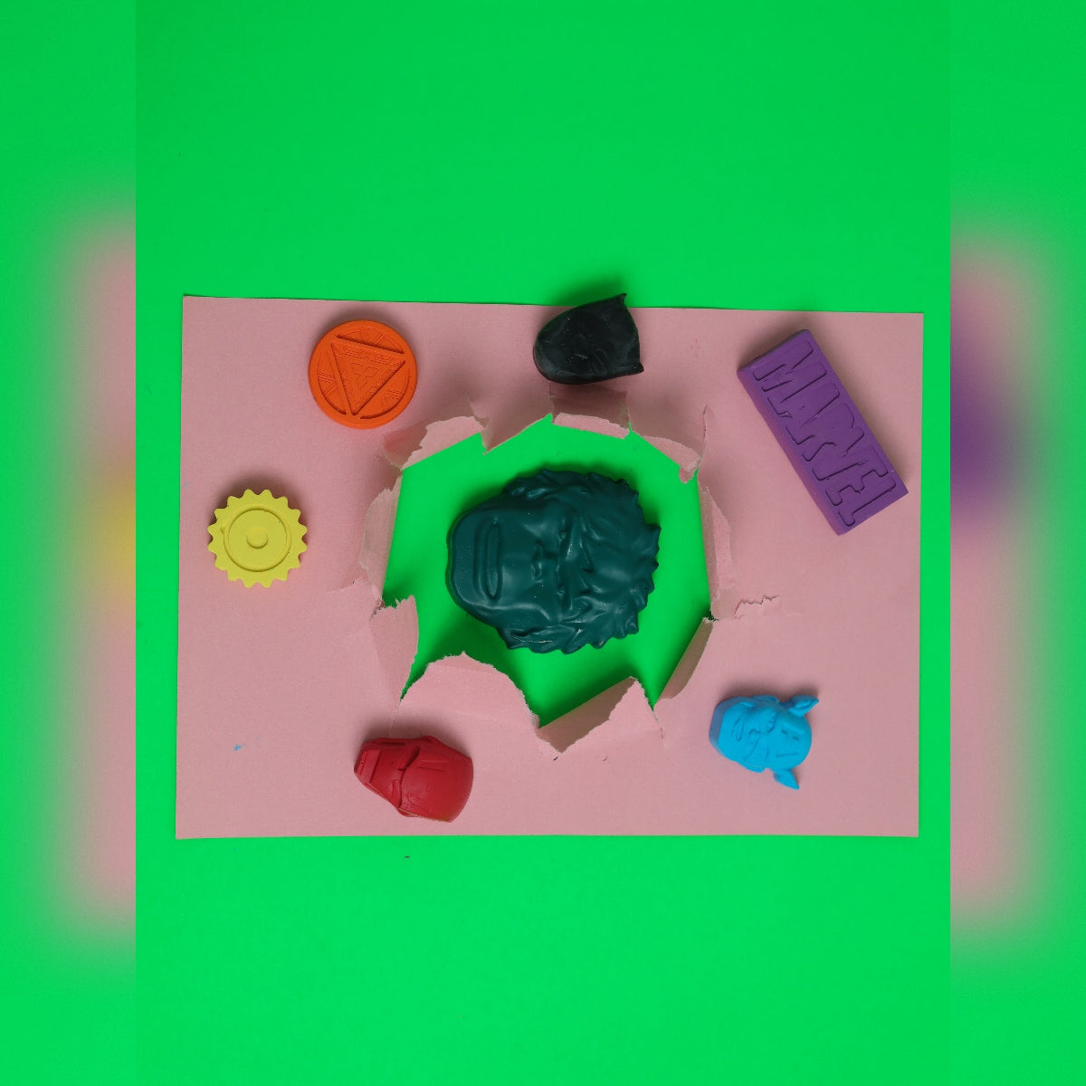 Super Hero Crayons Set Of 6