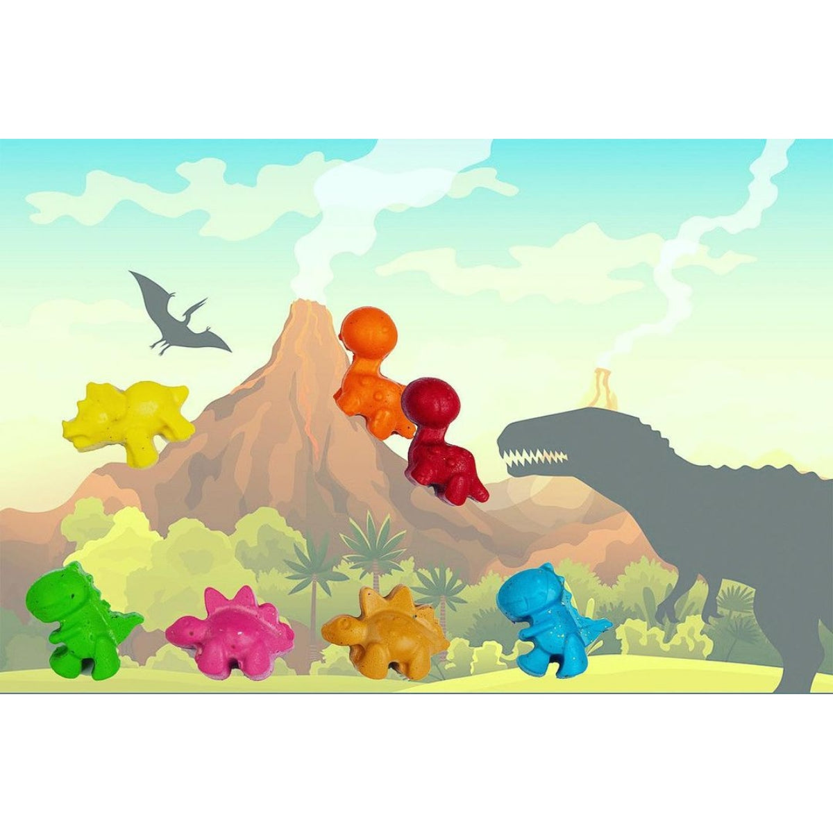 The Mini Dino Set - Set Of 8 Crayons