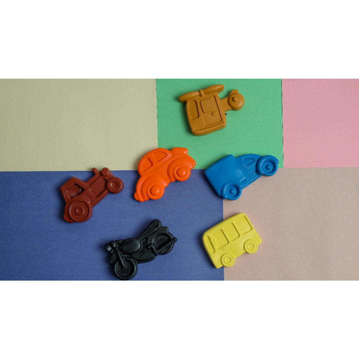 Jumbo Vehicles Set Of 6 Crayons