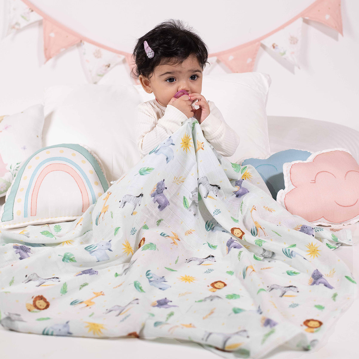 Tiny Snooze Organic Muslin Swaddles (Set of 2)