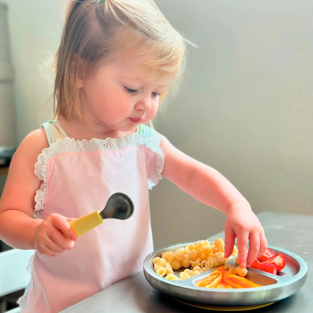 Avanchy Baby Stainless Steel Round Divided Plate | Big