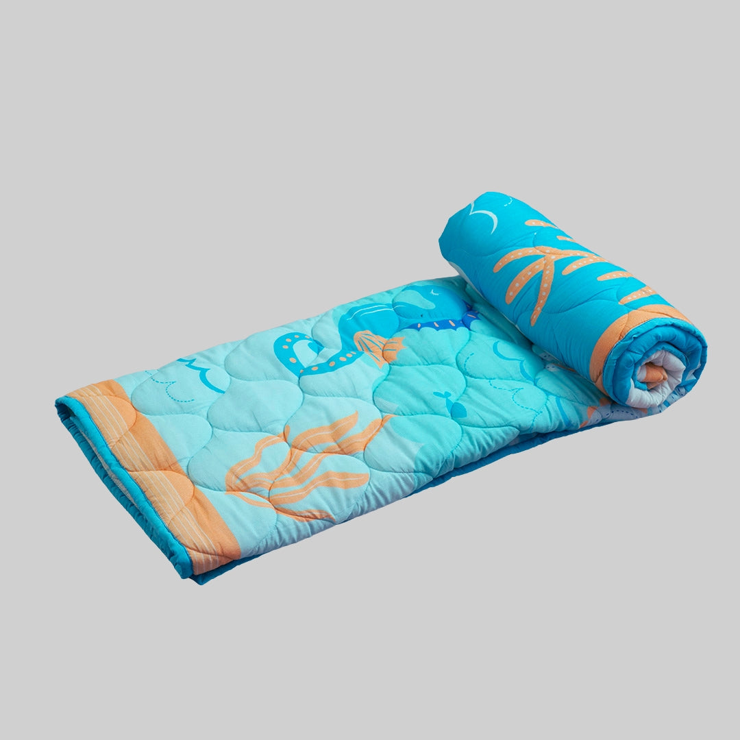 Gudgoodie Cotton Muslin Baby Quilt  - Undersea Oasis