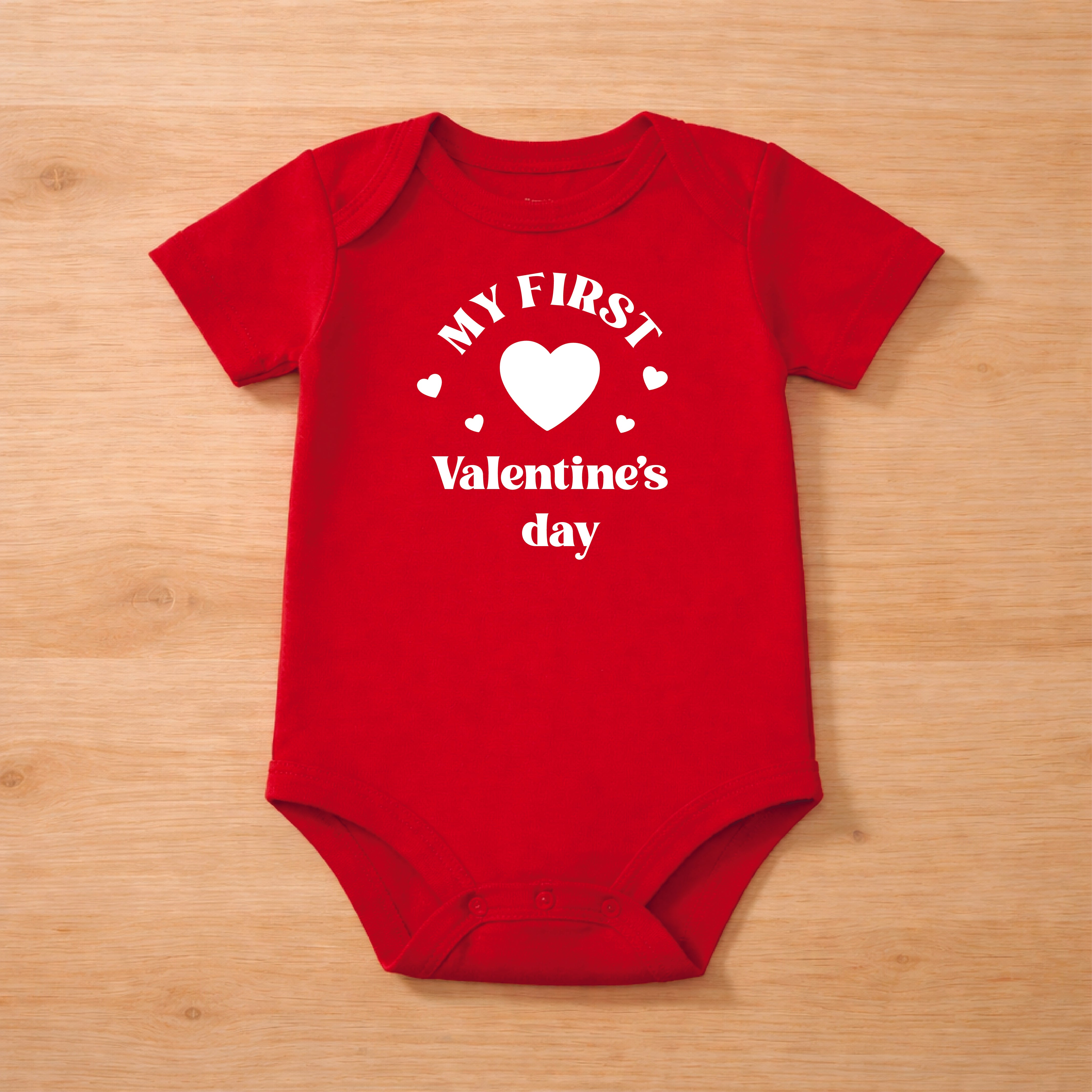 My First Valentine's Day Onesie Red