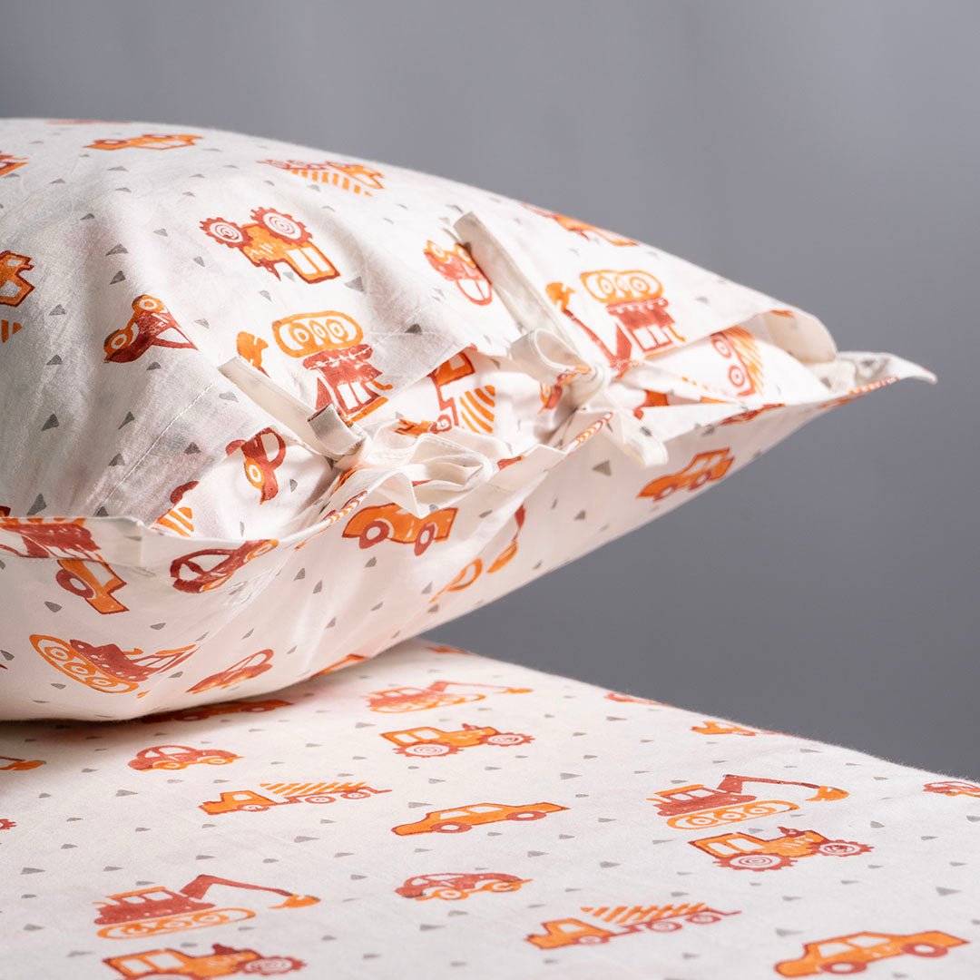 Gudgoodie Kids Flat Bedsheet Set  - 100% Cotton Percale - Queen/Double Bedsheet