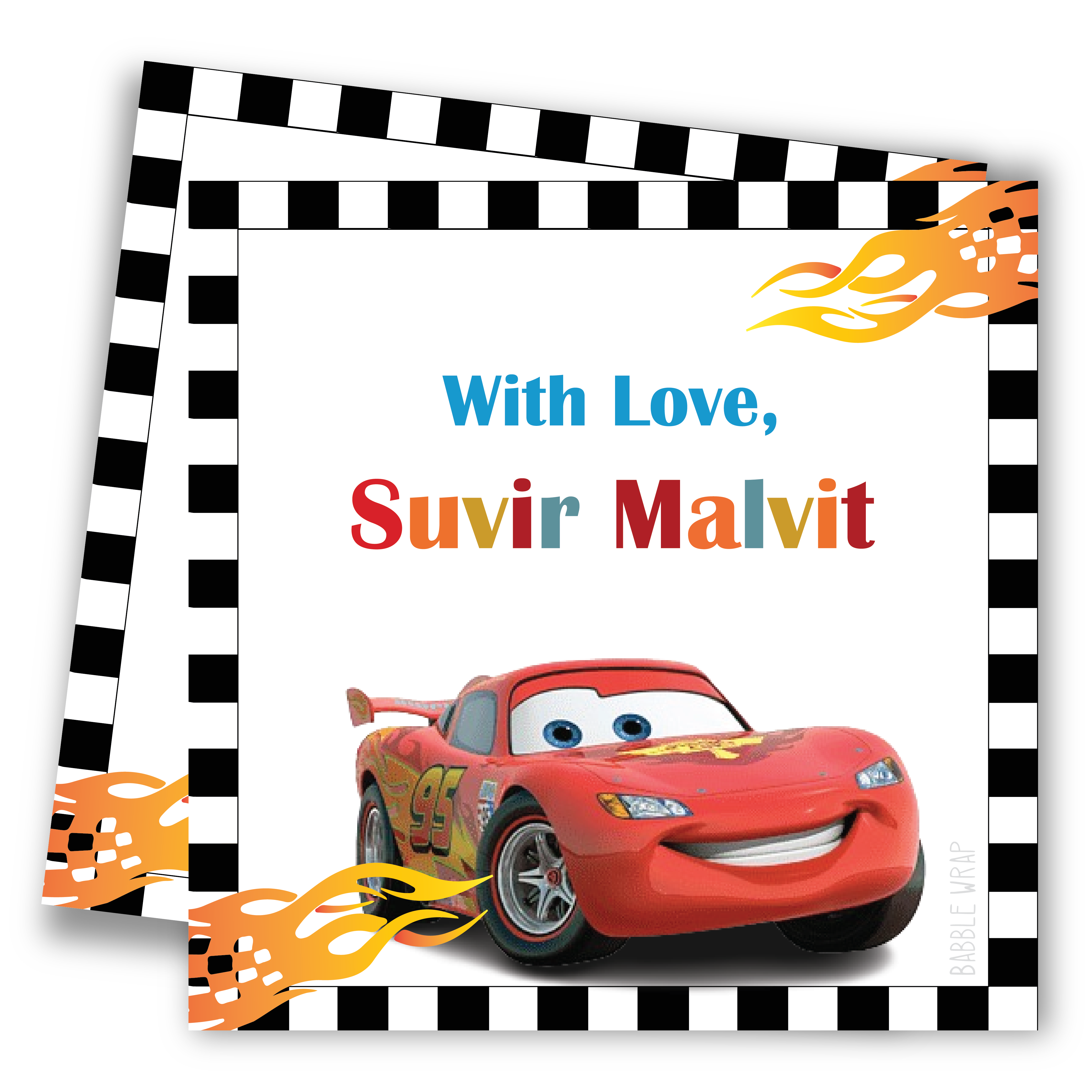 Gift Tag - McQueen’s Raceway (Set of 24)