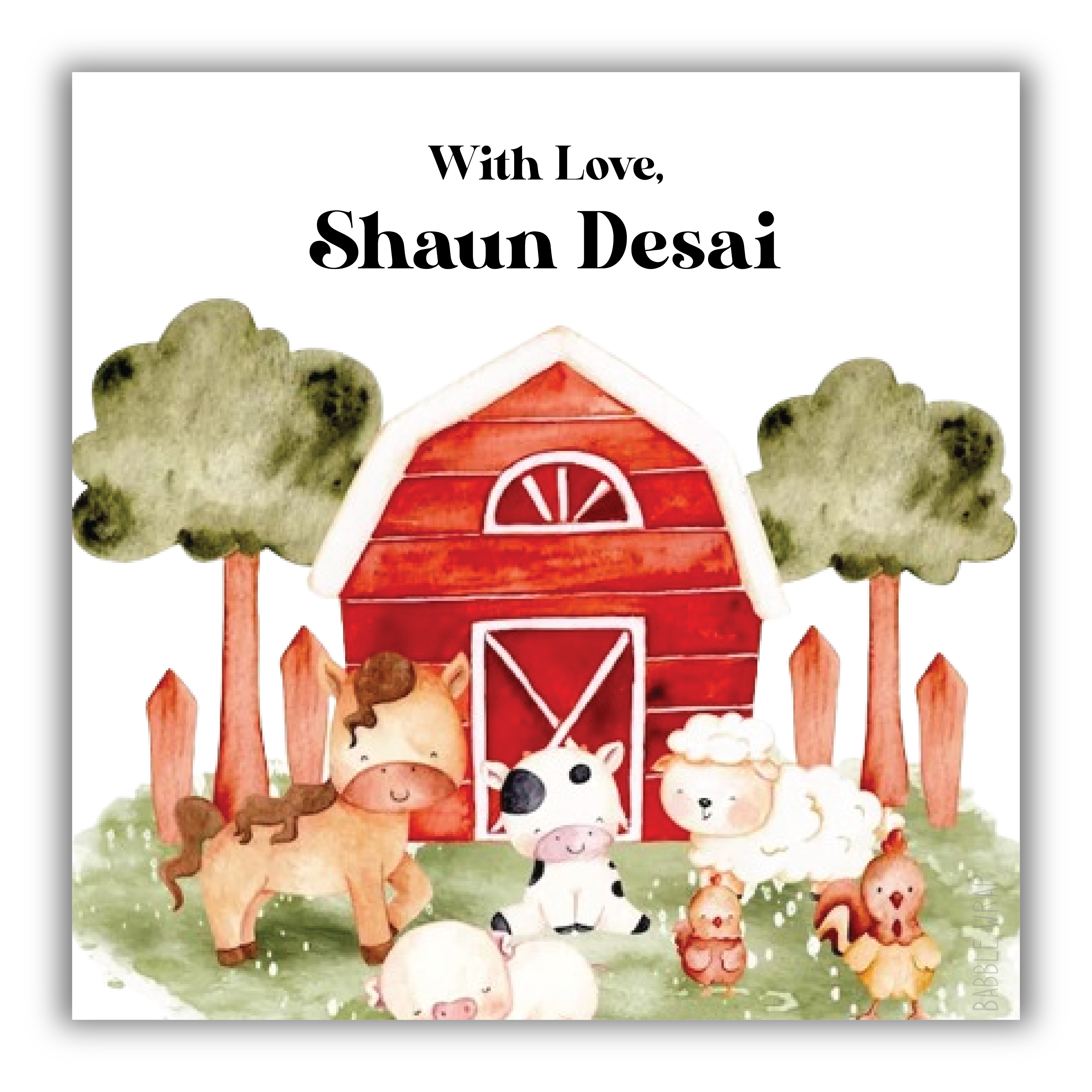 Gift Tag - Farm Animals (Set of 24)