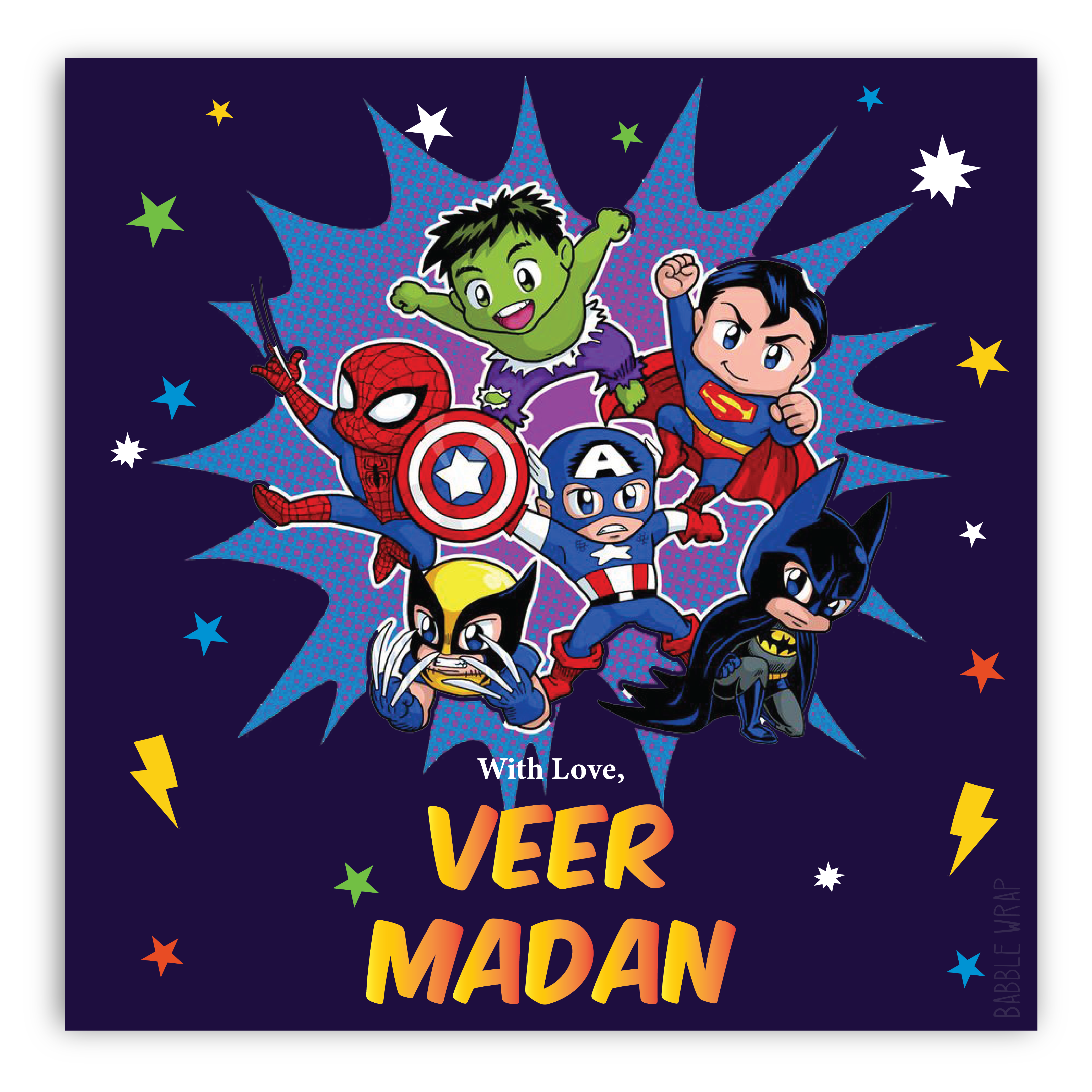 Gift Tag - Superhero Dynasty (Set of 24)
