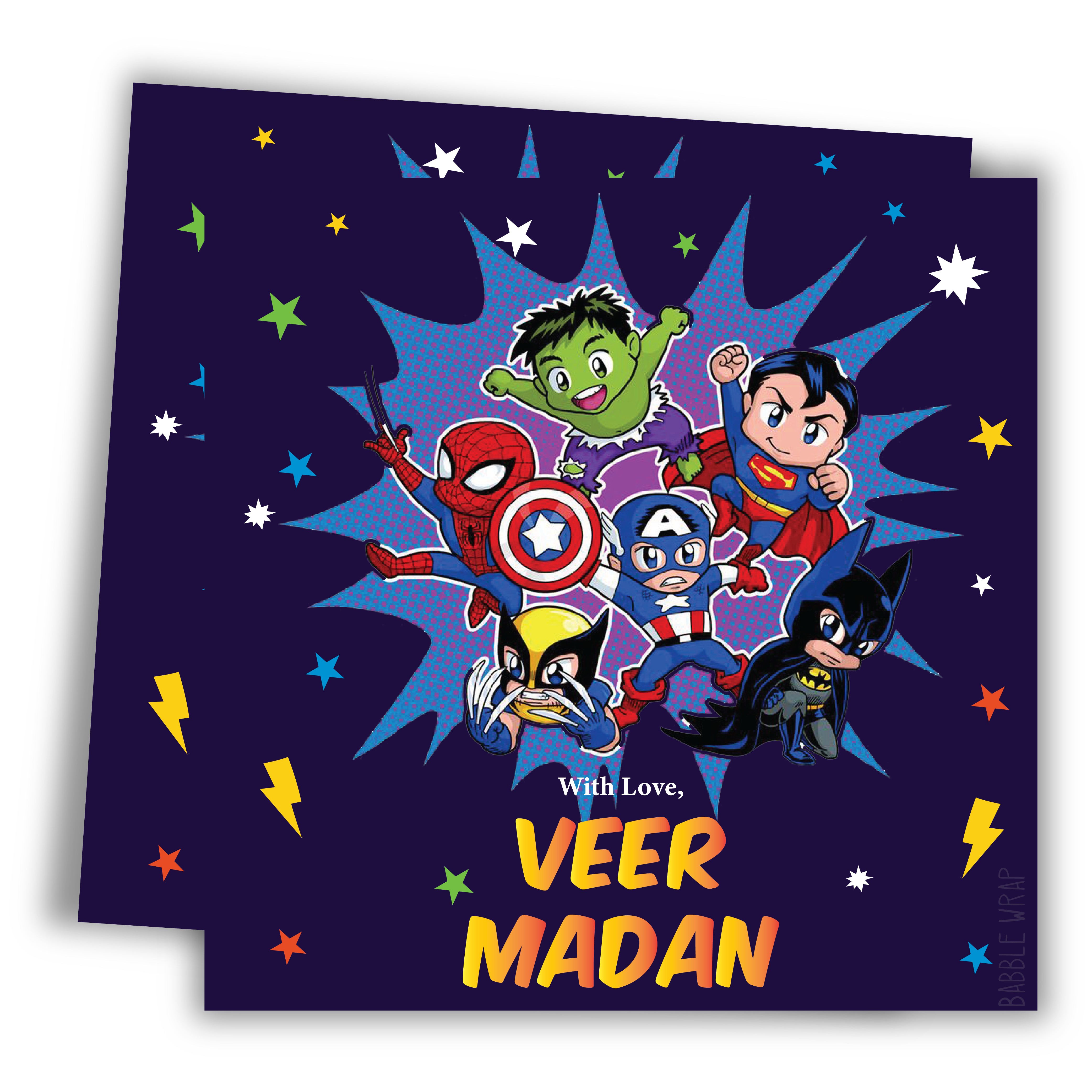 Gift Tag - Superhero Dynasty (Set of 24)