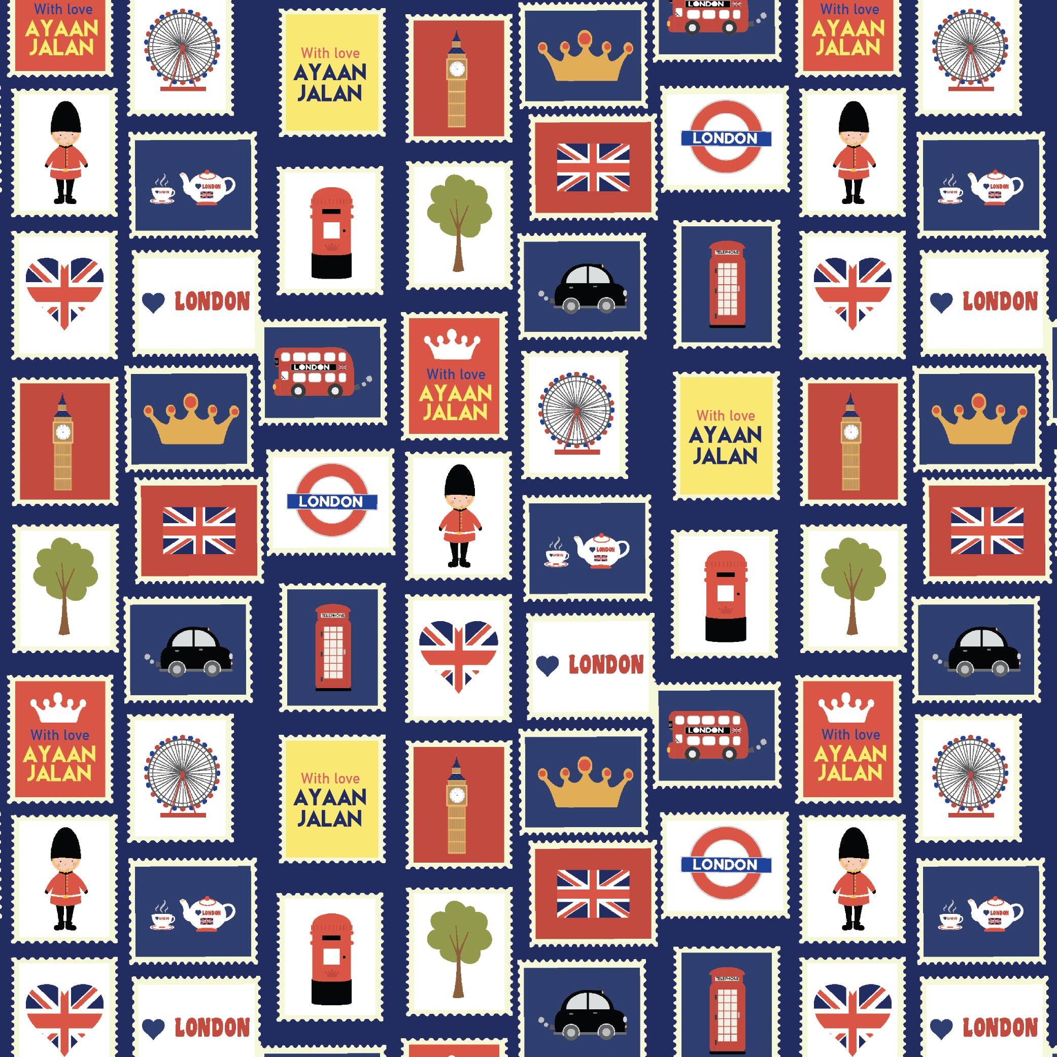Personalised Wrapping Paper 19 x 26.5" - Set of 10