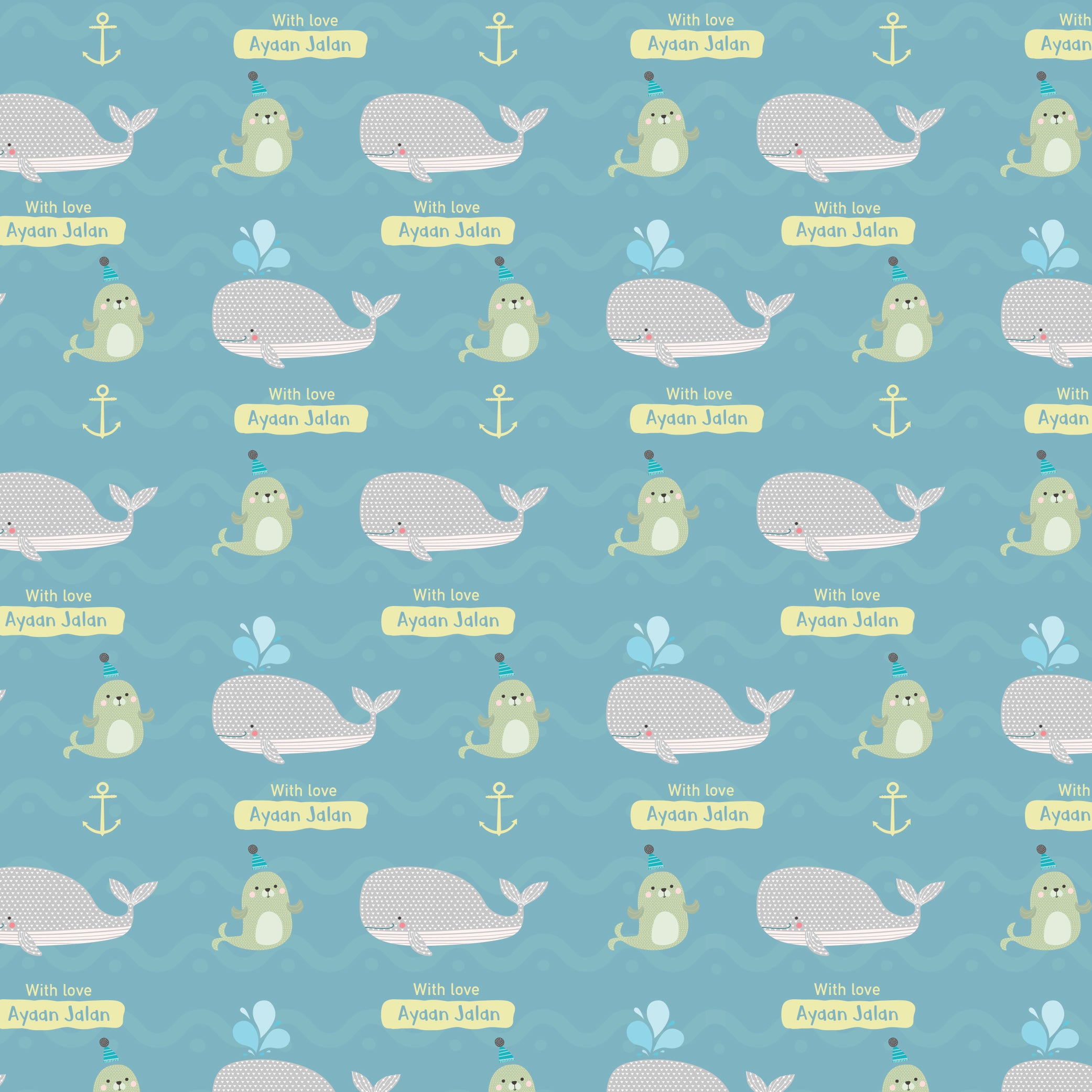 Personalised Wrapping Paper 19 x 26.5" - Set of 10