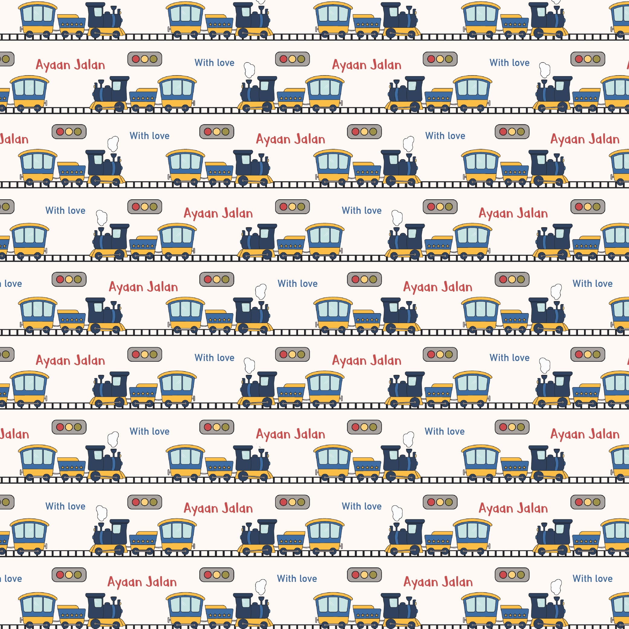 Personalised Wrapping Paper 19 x 26.5" - Set of 10