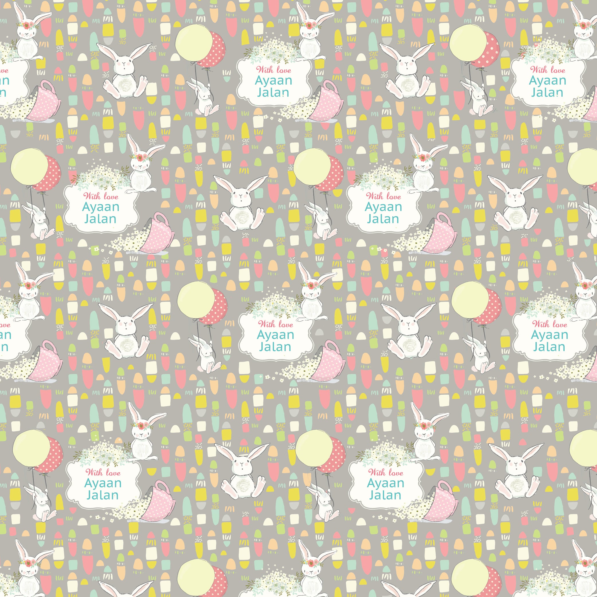 Personalised Wrapping Paper 19 x 26.5" - Set of 10