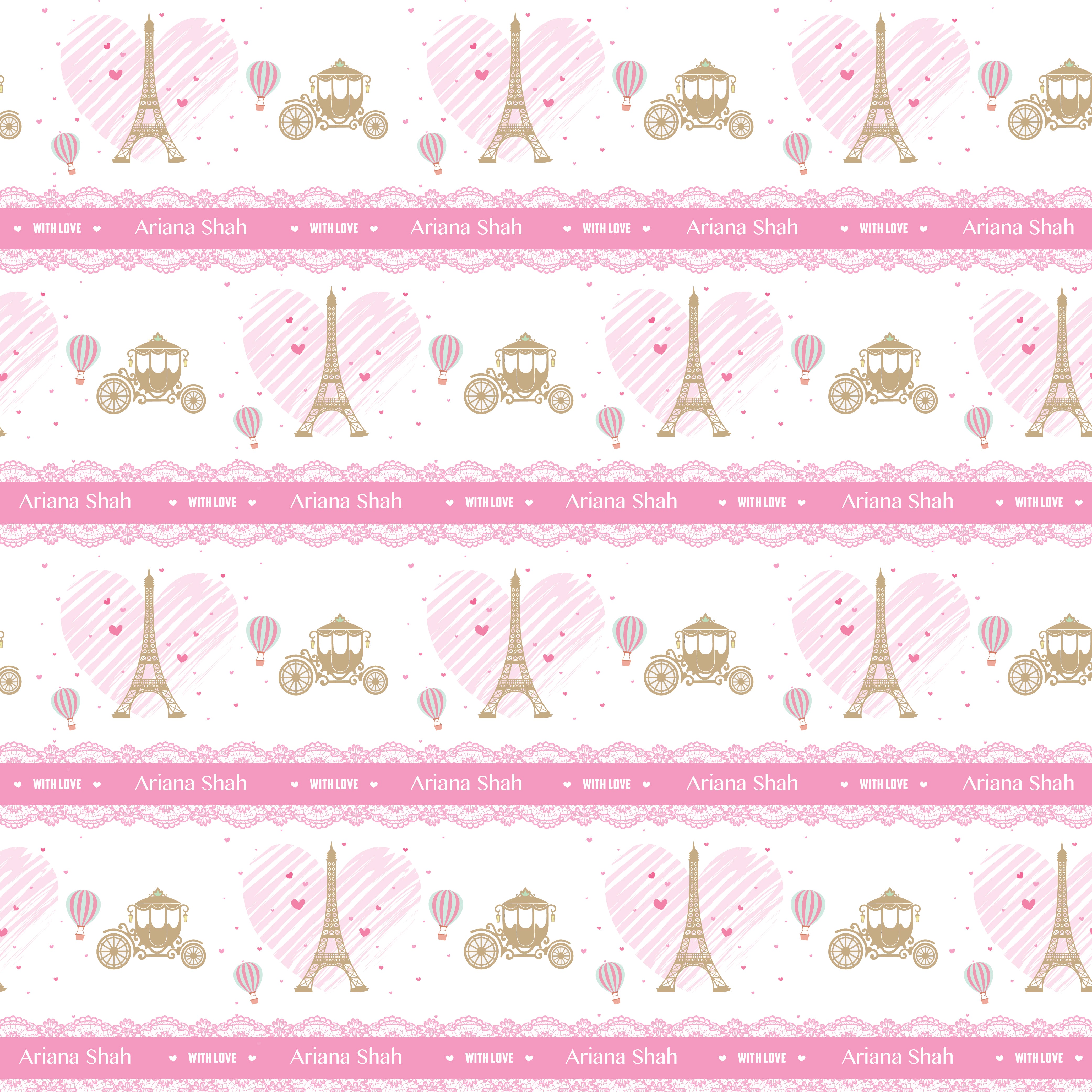 Personalised Wrapping Paper 19 x 26.5" - Set of 10