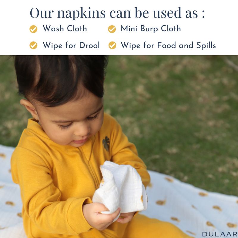 Organic Muslin Face Napkin-Pack of 4