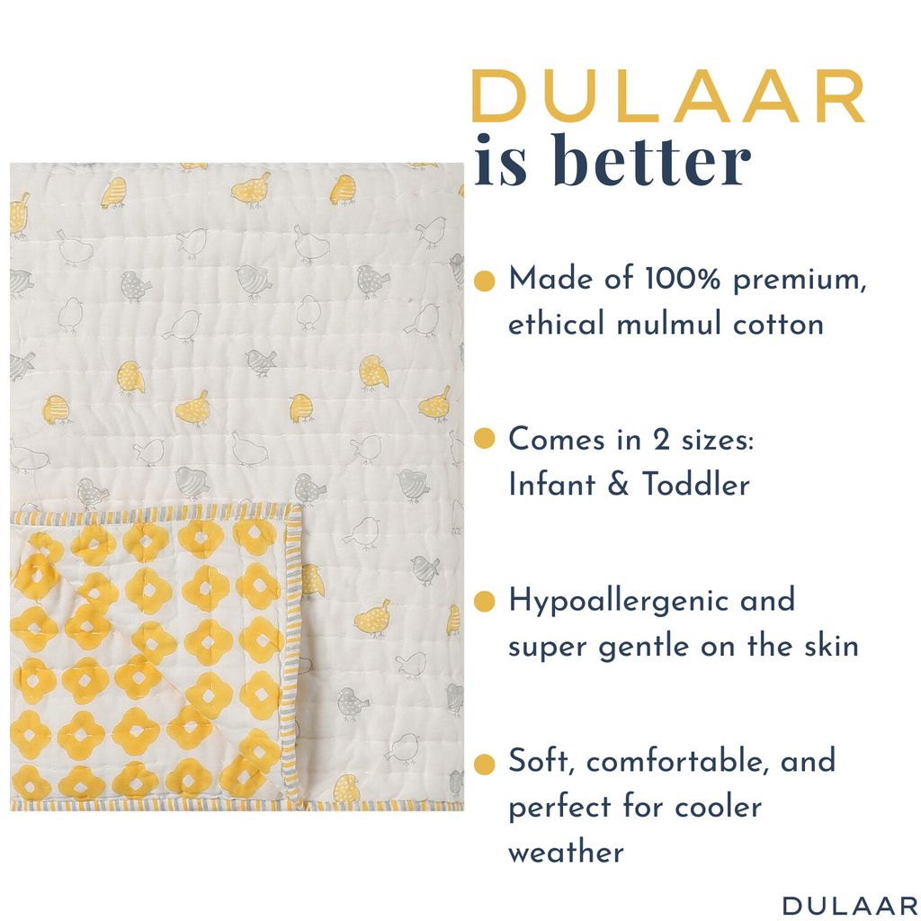Reversible Mulmul Quilt | Hand-Block Printed