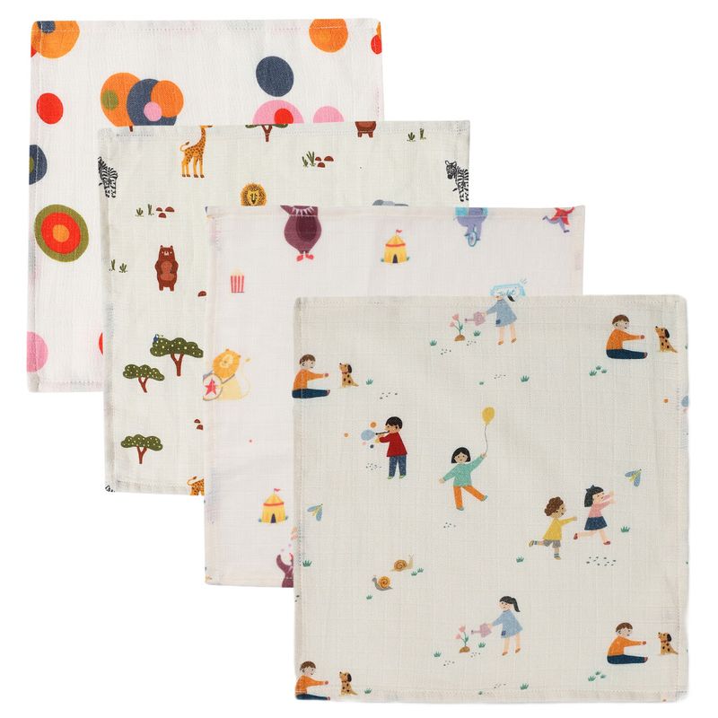 Organic Muslin Face Napkin-Pack of 4
