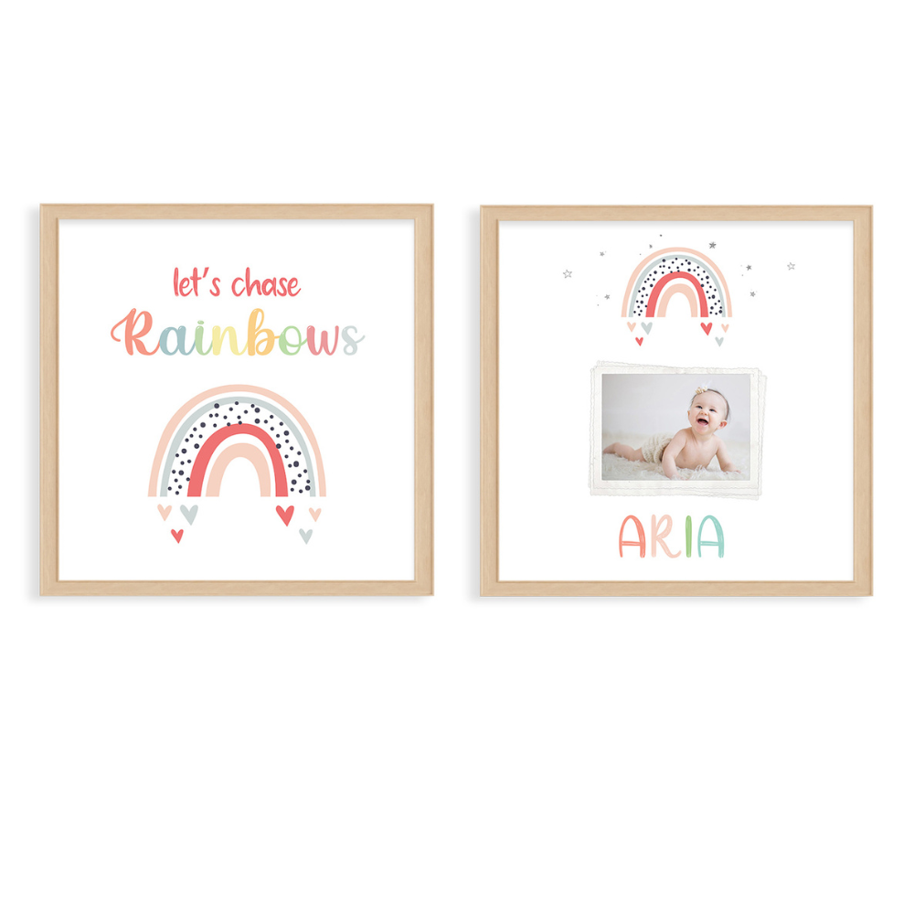 Doodle's Wall Frames - Let's Chase Rainbows (Set Of 2)