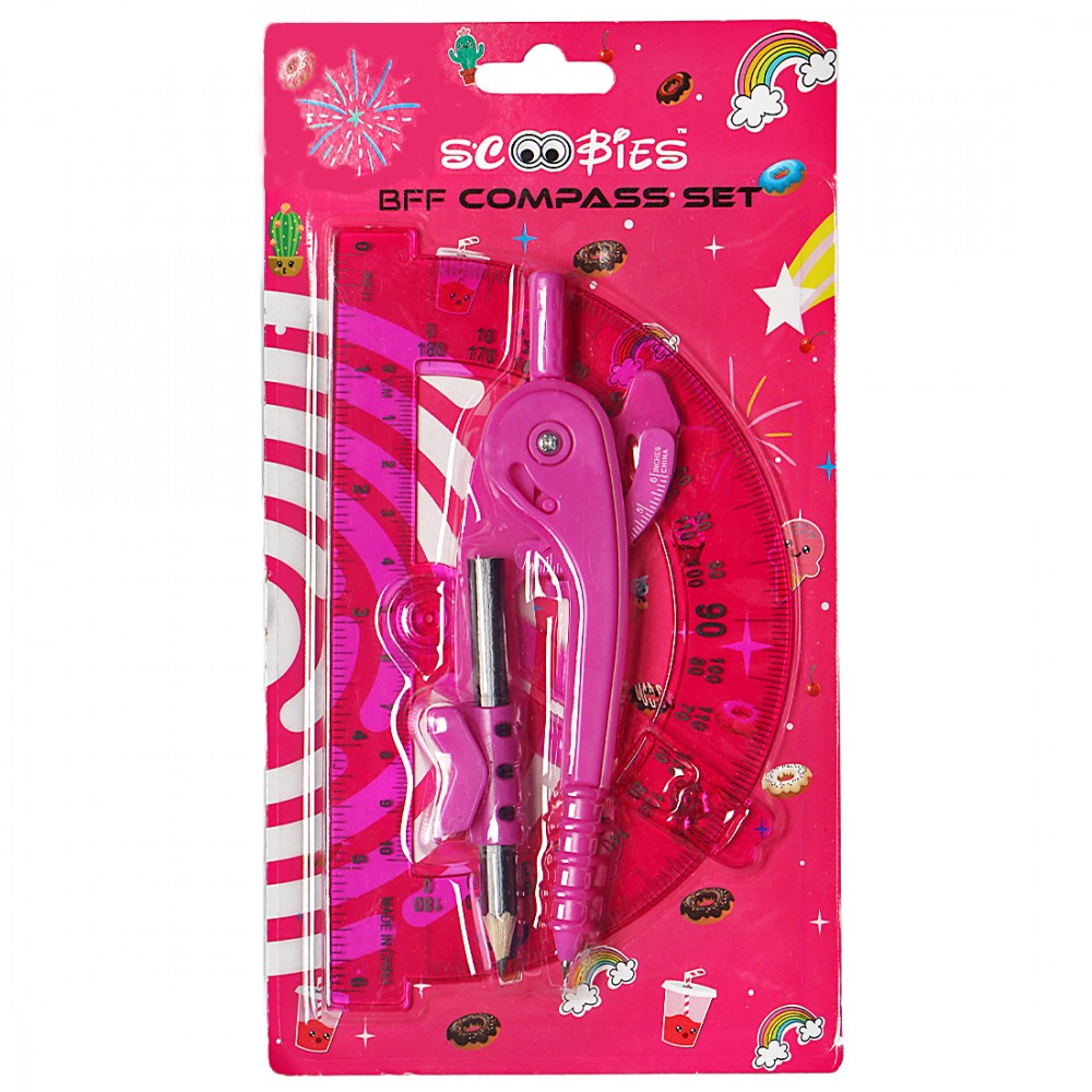 Bff Compass And Protractor Set - Pink