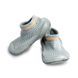 Baby Moo Comfy Knitted Grey Slip-On Shoes