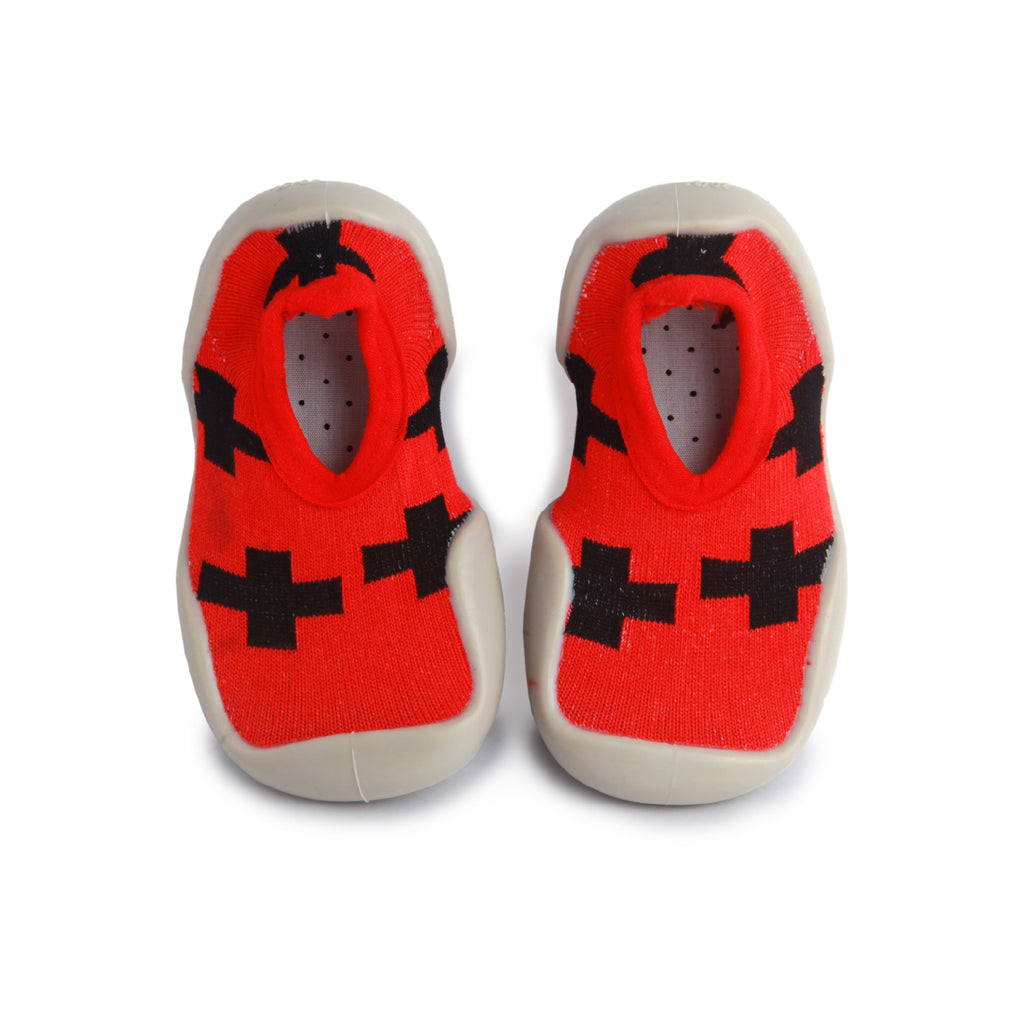 Hot Cross Buns Red Slip-On Shoes