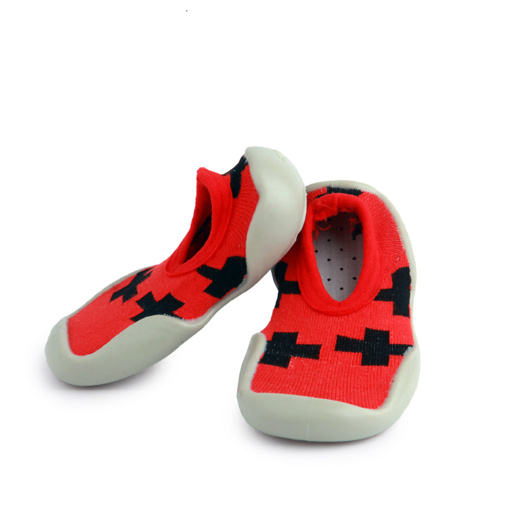 Hot Cross Buns Red Slip-On Shoes