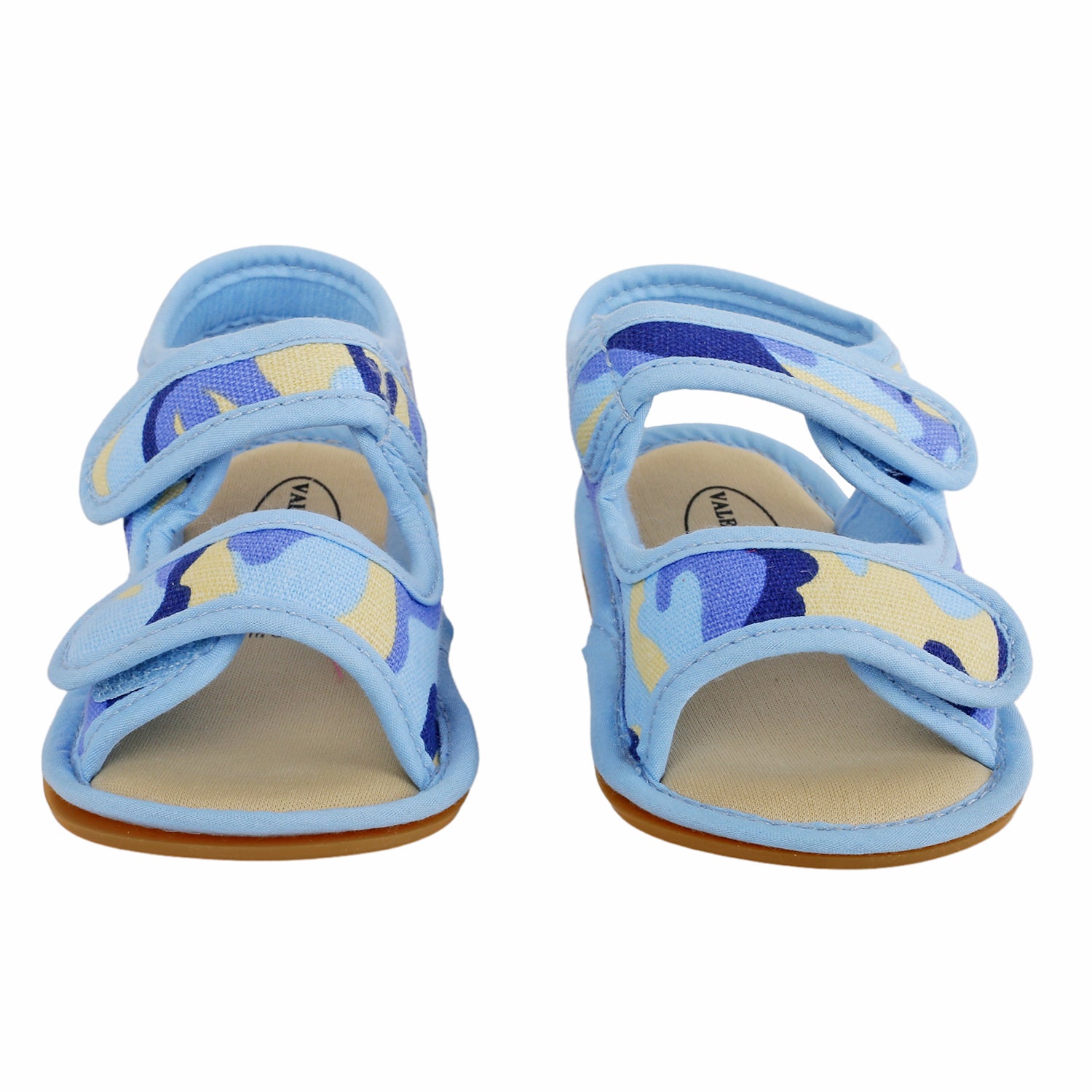 Baby Moo Camouflage Print Blue Open Toe Sandals