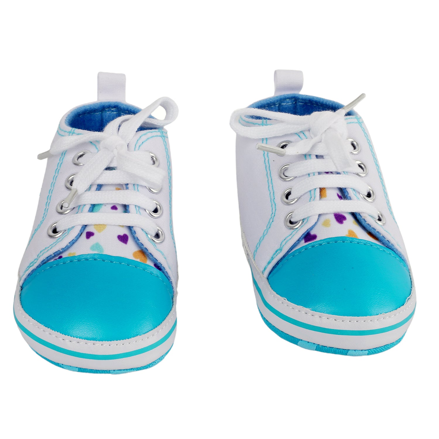Baby Moo Hearts Blue Sneakers