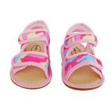 Baby Moo Camouflage Print Pink Open Toe Sandals