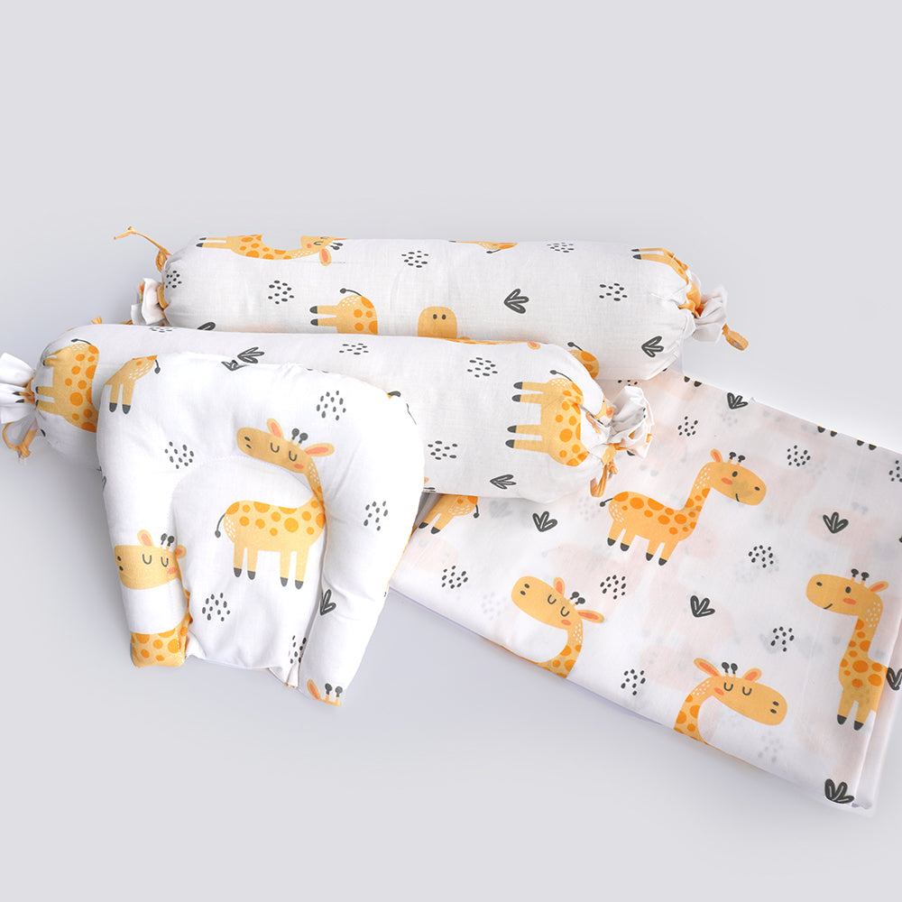Baby Giraffe - Cot Bedsheet Set (Fitted)