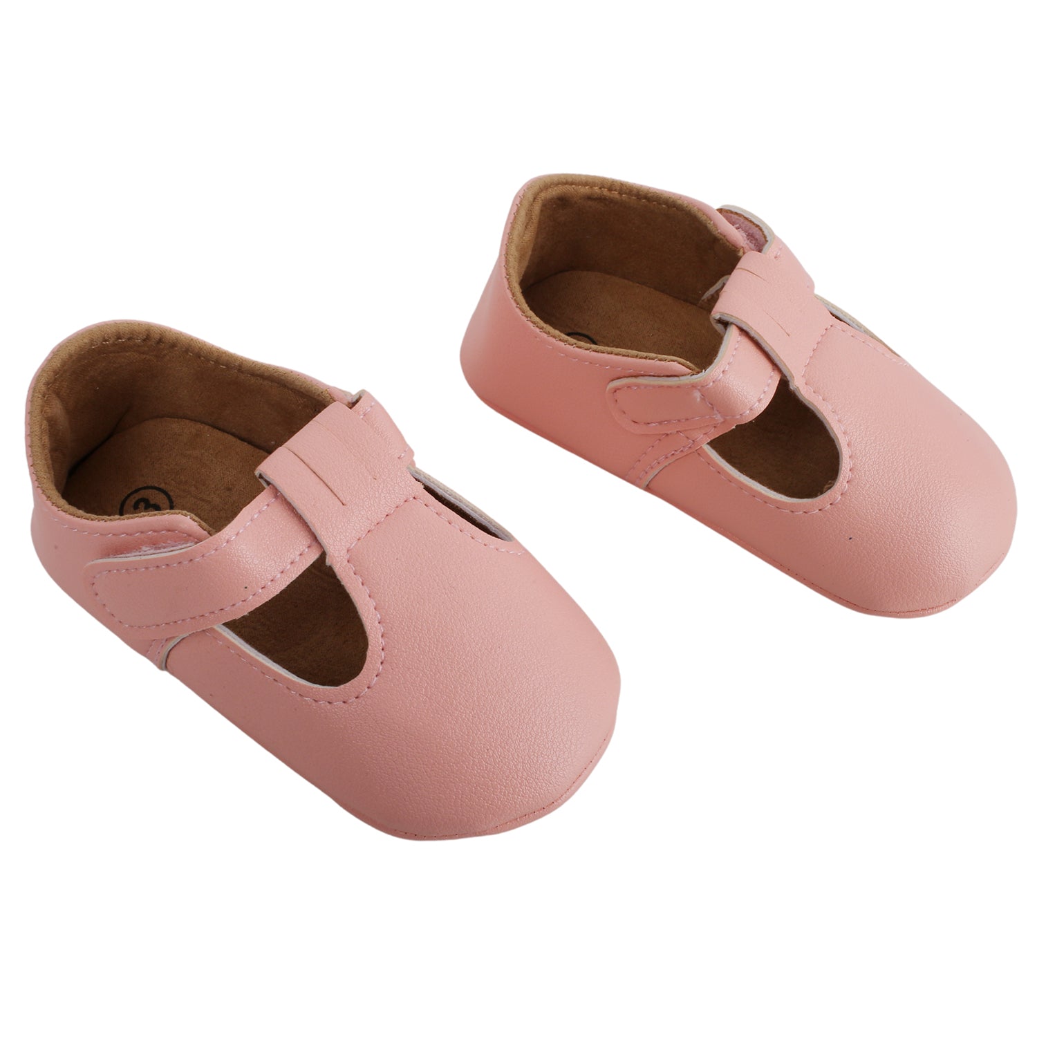 Baby Moo Dressy Pink Velcro Booties