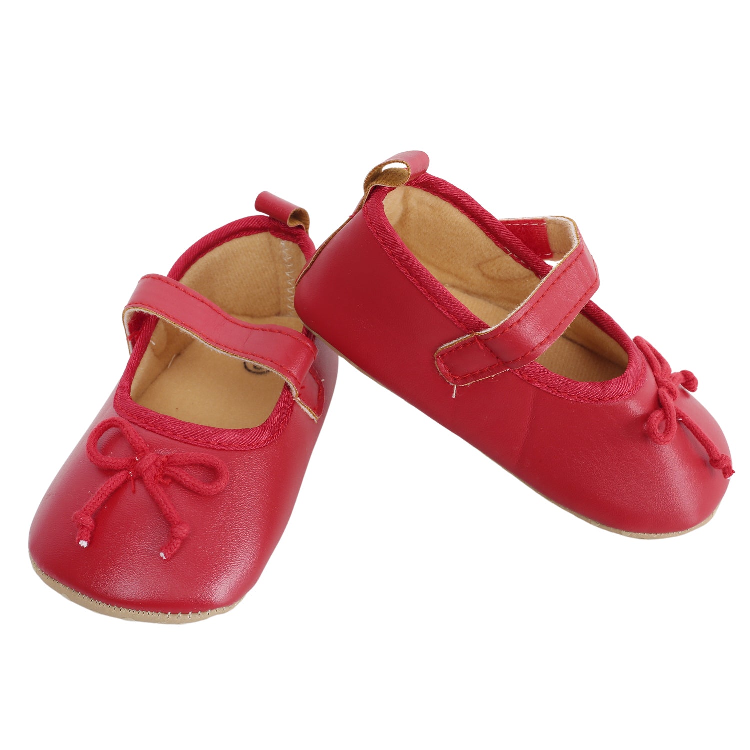 Baby Moo Dressy Bow Red Booties