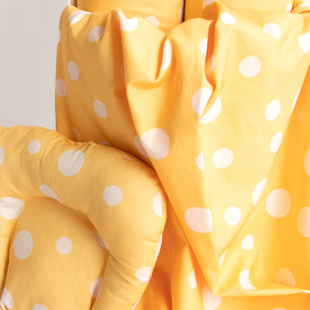 Cute Polka - Cot Bedsheet Set (Fitted)
