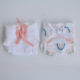 Peach Hearts - Doodle Dry Nappies (Set of 2)