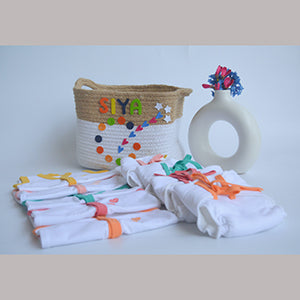 All Hearts Basket - Everyday Essentials Nappy & Vest (Set of 10)