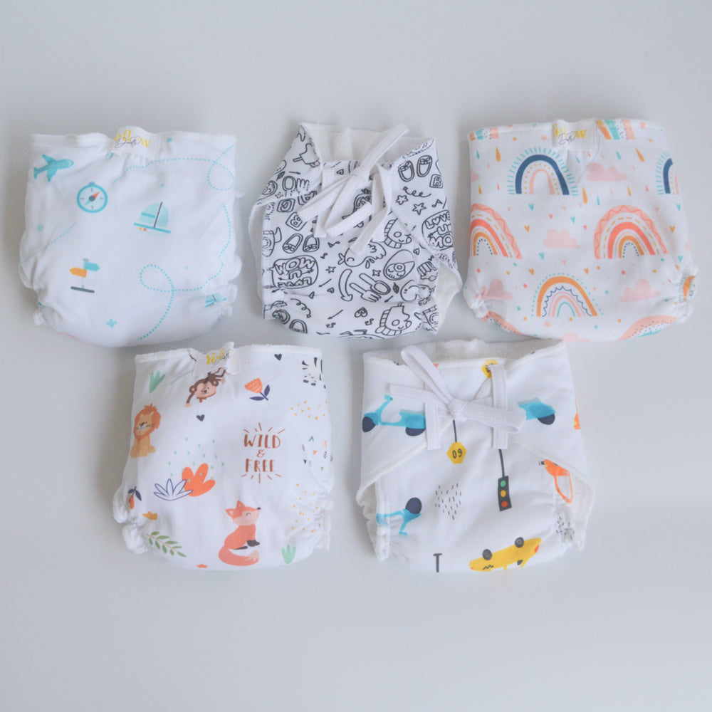 Doodle Dry Nappies (Set of 5) – Buy Now at My Baby Babbles