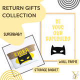 Personalised Return Gift Collection - Superbaby (Storage Basket & Wall Frame)