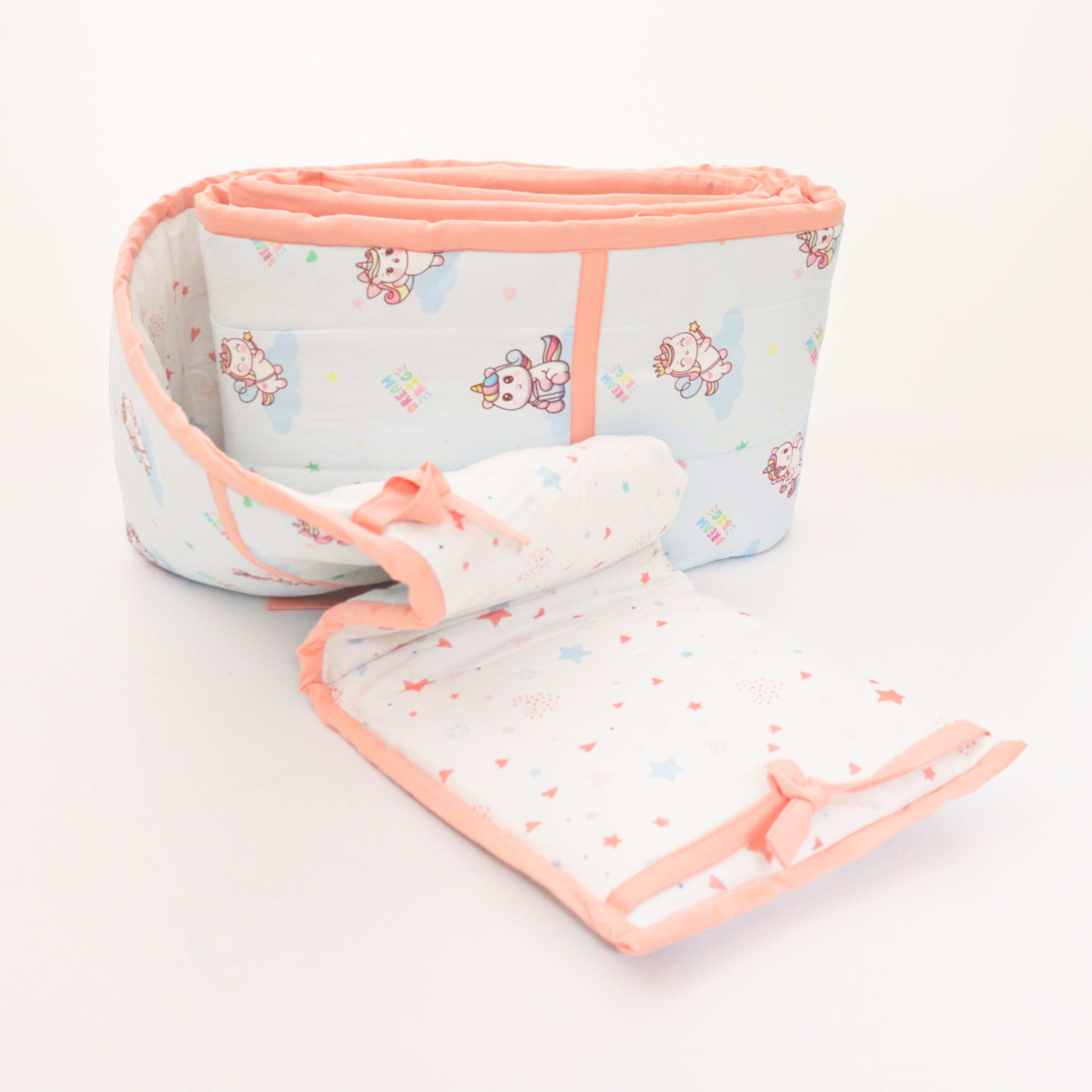 Unicorn Dreams - Quilted Cot Bumper