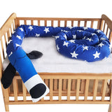 Little By Little Baby Dog Cot Bumper With Removable Outer Cover, Blue
