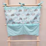 Little By Little Sheep Baby Cot Bag, Blue