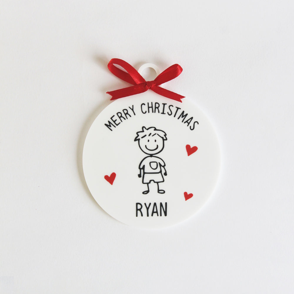 Personalised Christmas Doodle Ornament - 1 Doodle