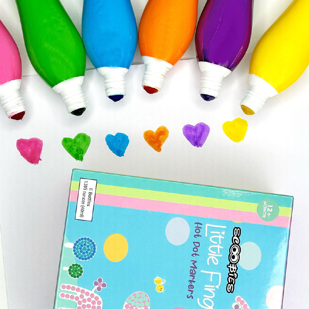 Little Fingers Hot Dot Markers(Pack Of 6)