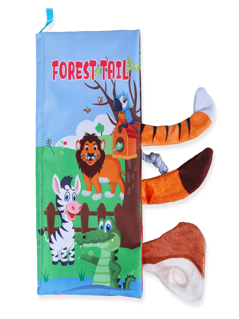 Baby Moo Forest Tail Early Children Sensory Development Interactive 3D Cloth Book With Rustle Paper - Multicolour