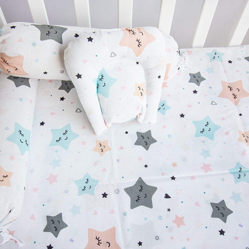 Twinkly Stars - Cot Bedsheet Set