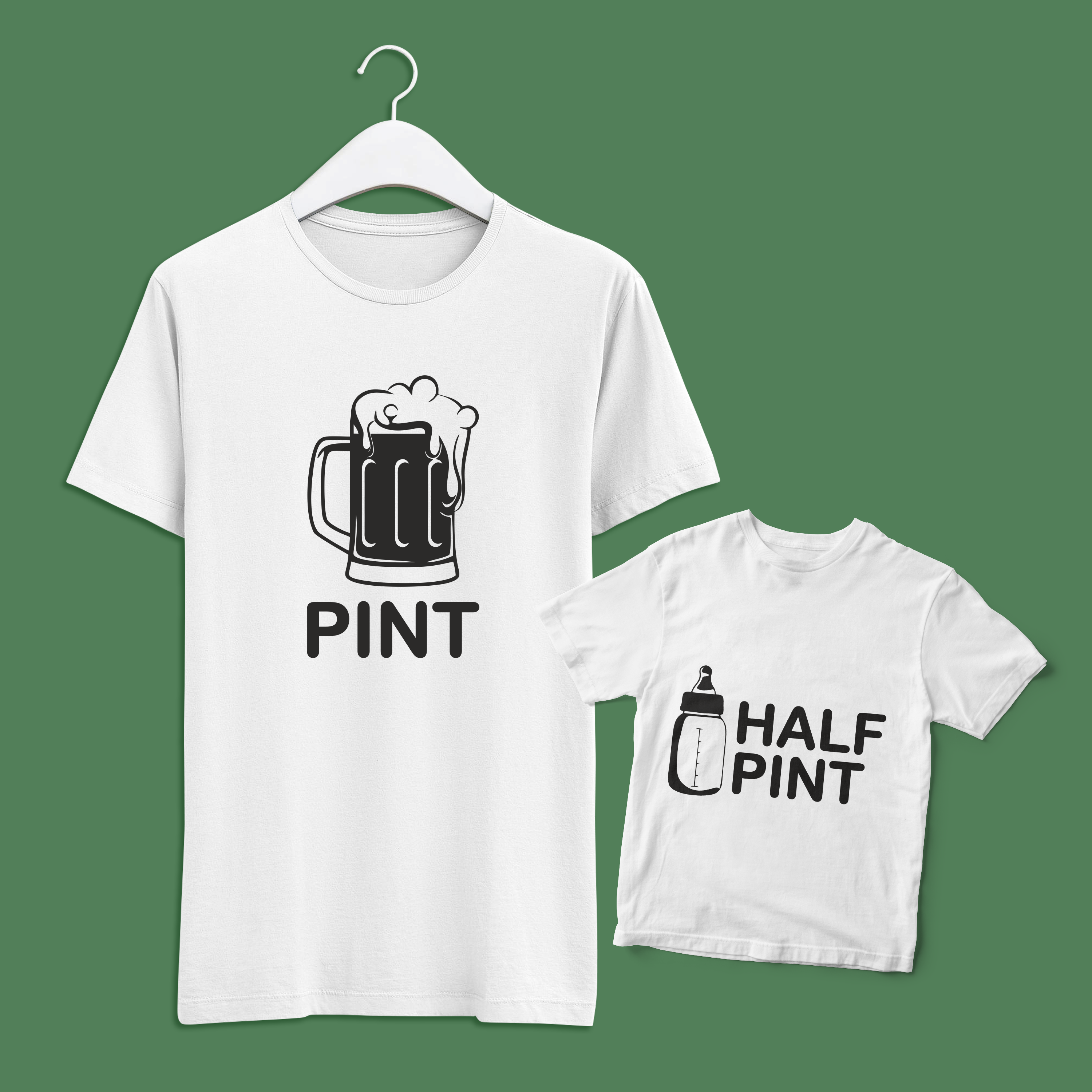 Fathers Day Set  (T shirt + Onesie) - Pint