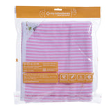 My Milestones 100% Premium Cotton Single Layered Terry Hooded Baby / Toddlers Bath Towel - Pink Stripes