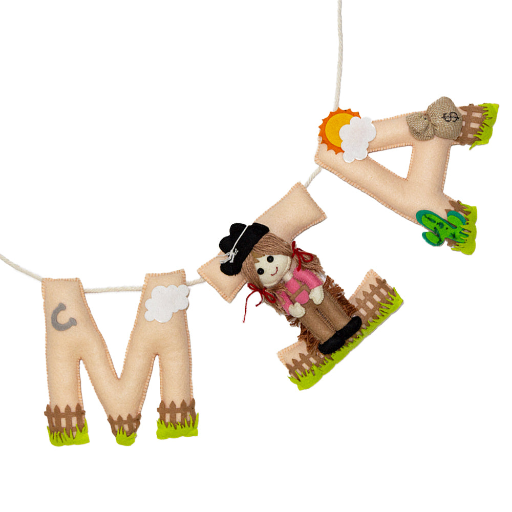 The Wild West Name Bunting / Garland - Cow Girl
