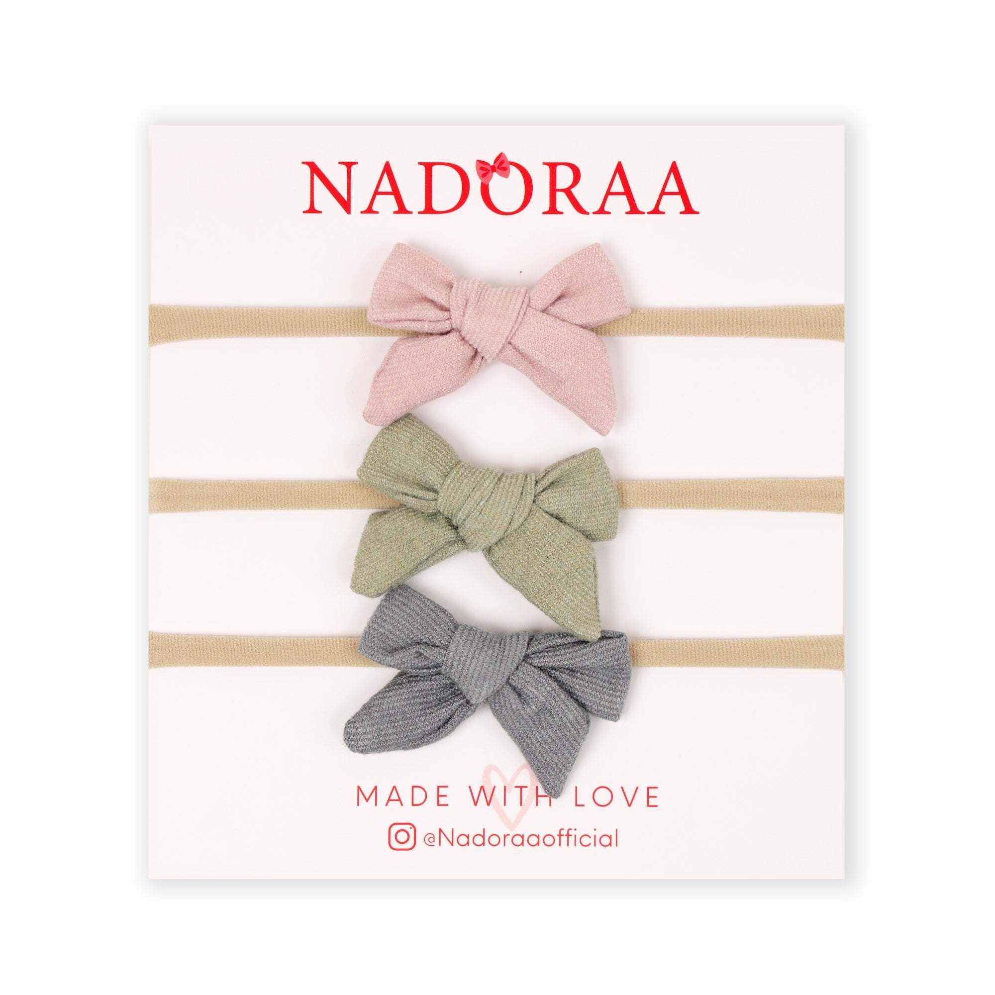 Nadoraa Pretty Pastels Headband Set- Pack Of 3
