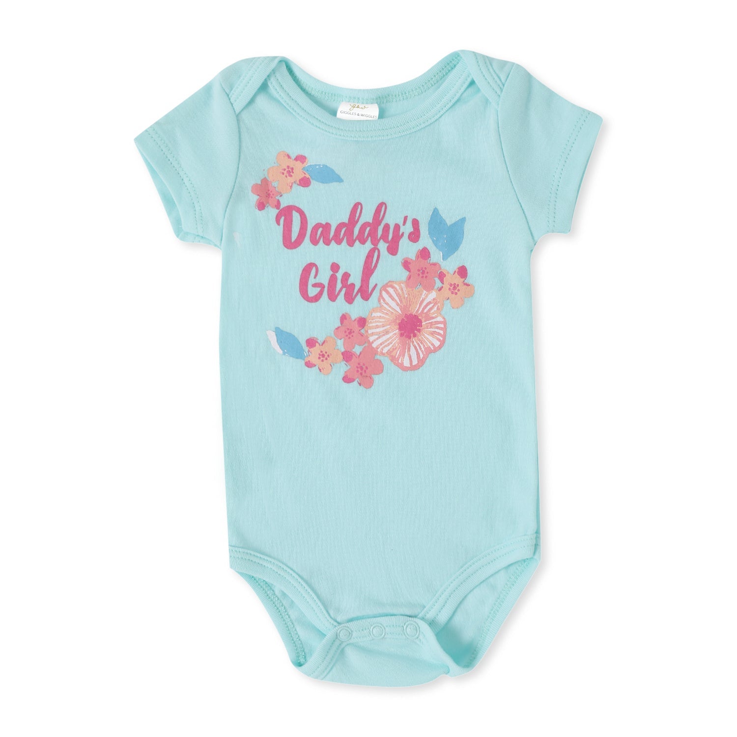 Giggles & Wiggles Daddy's Girl Aqua Onesies With Shorts